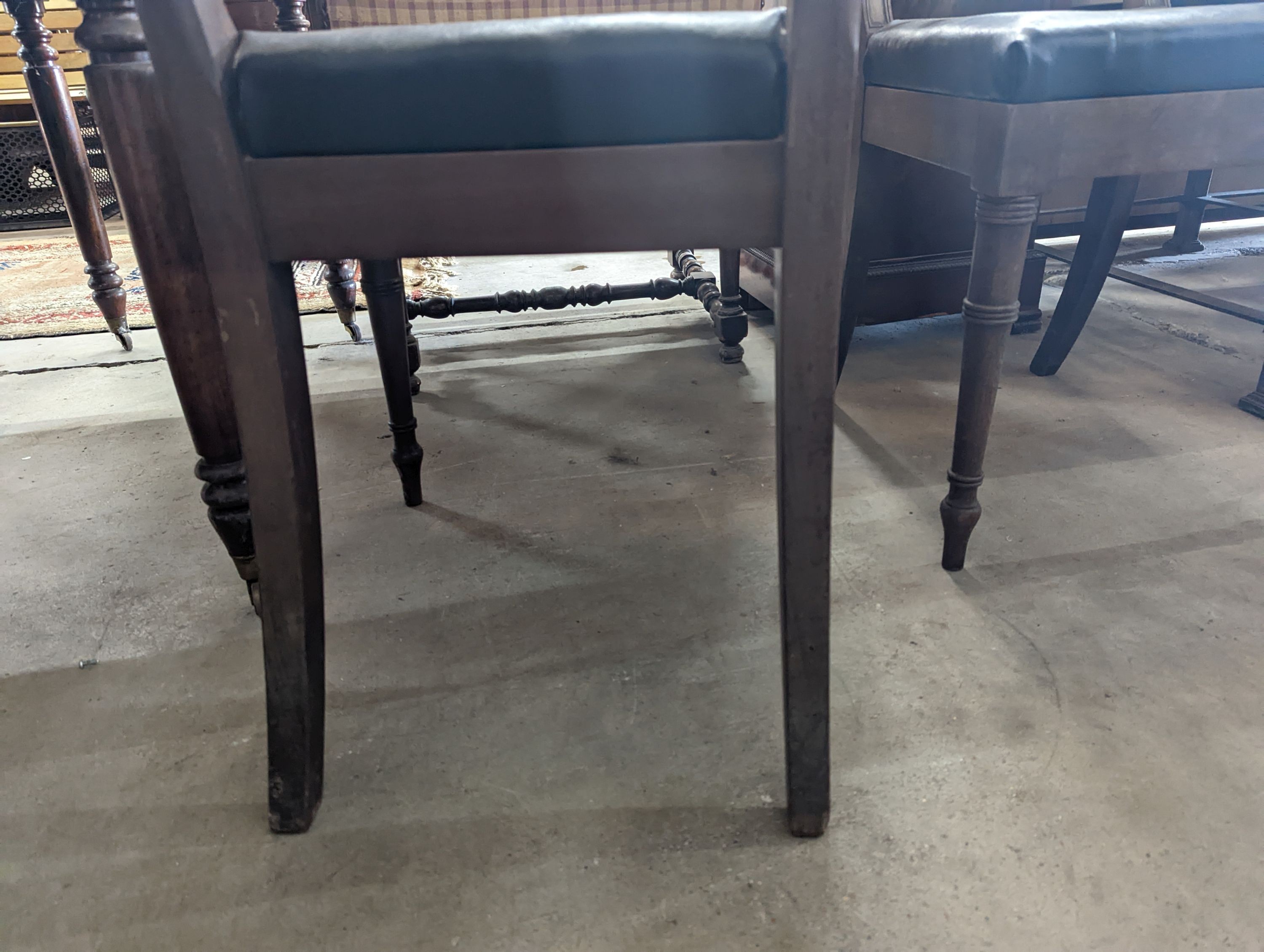 A pair of Regency mahogany dining chairs